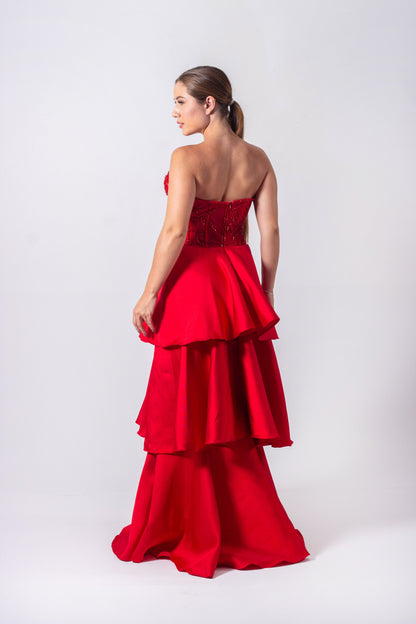 VESTIDO ÉVIAN Vermelho