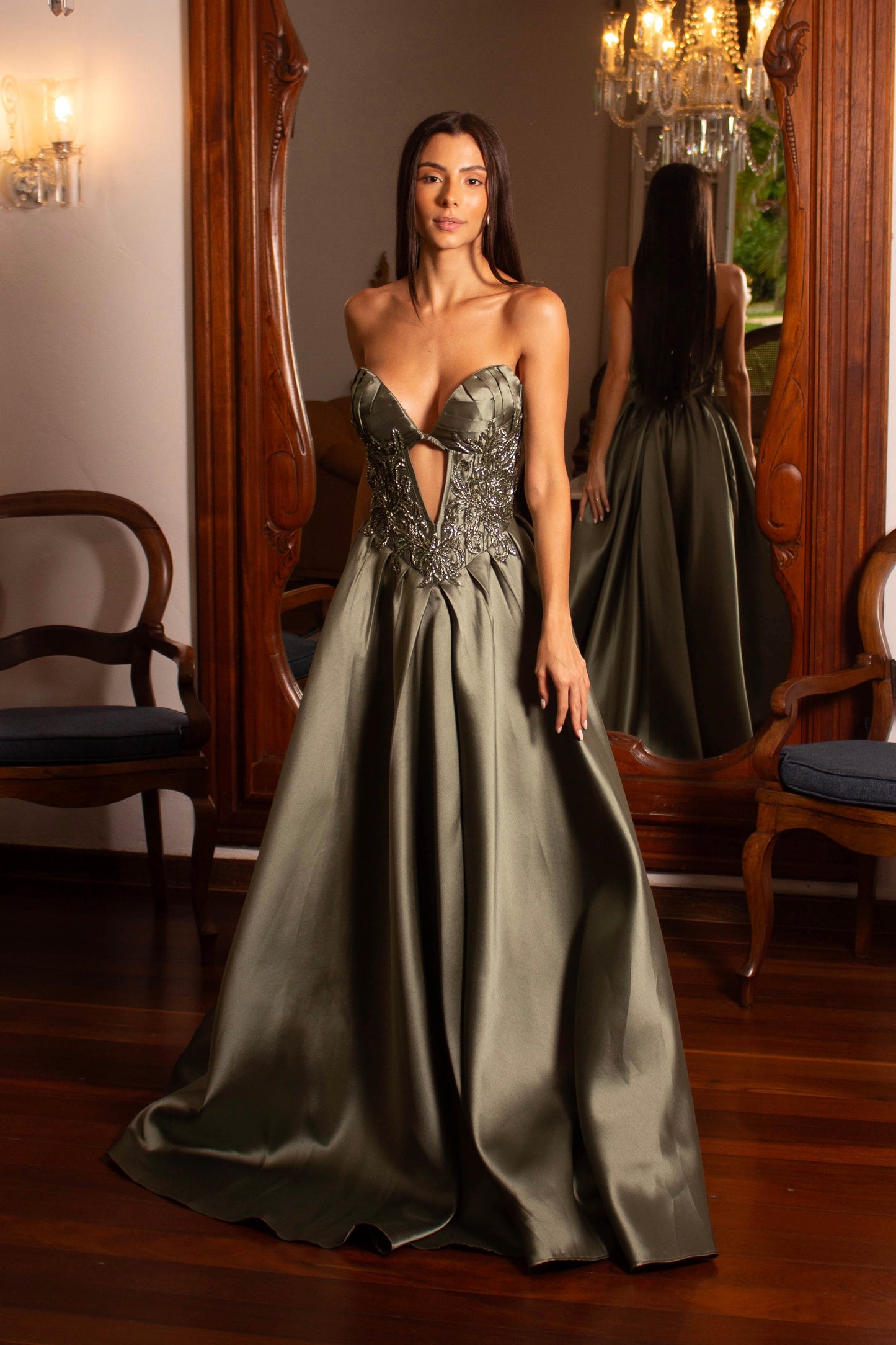 VESTIDO KYOTO - Verde Oliva