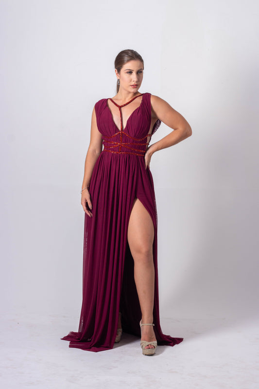 VESTIDO CASTRES - Marsala