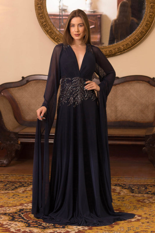 VESTIDO DIJON - Azul Marinho
