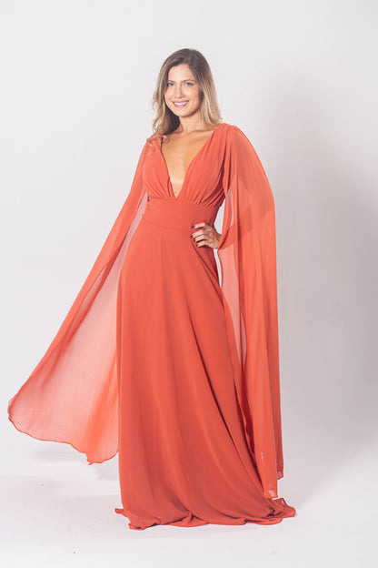 VESTIDO ZAMORA - Laranja