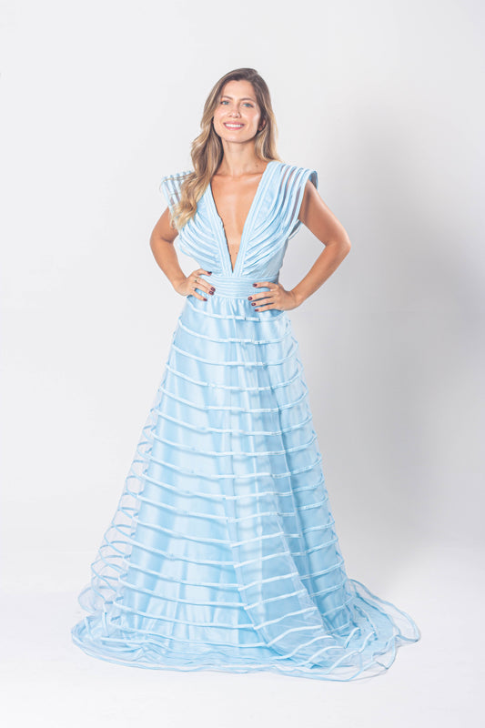 VESTIDO PORTO - Azul Serenity