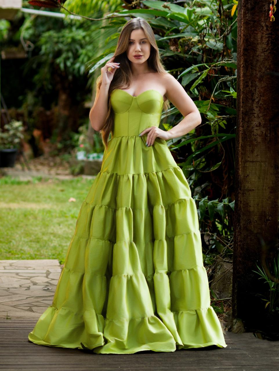 VESTIDO TROIA - Verde Lima