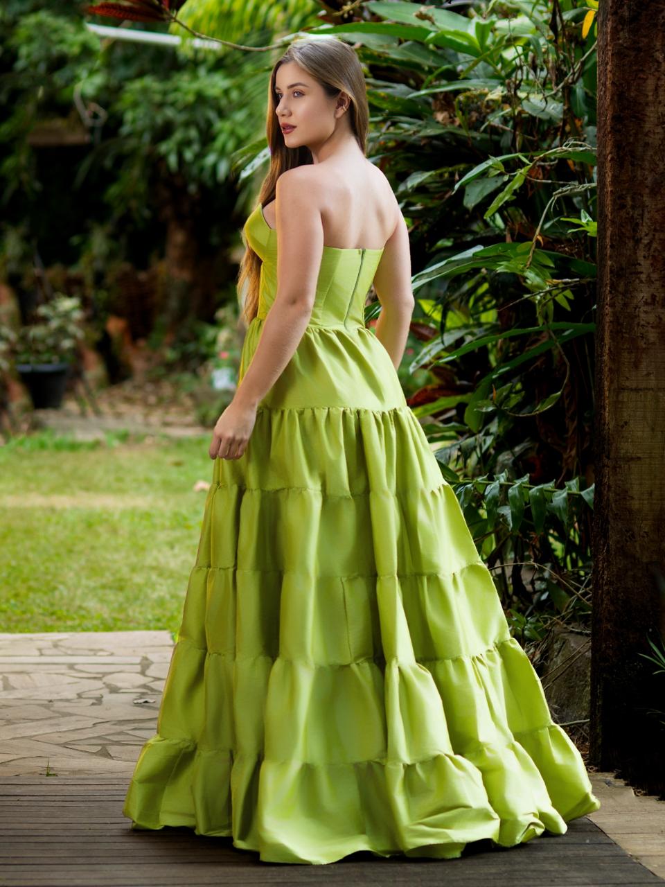 VESTIDO TROIA - Verde Lima