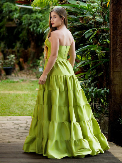 VESTIDO TROIA - Verde Lima