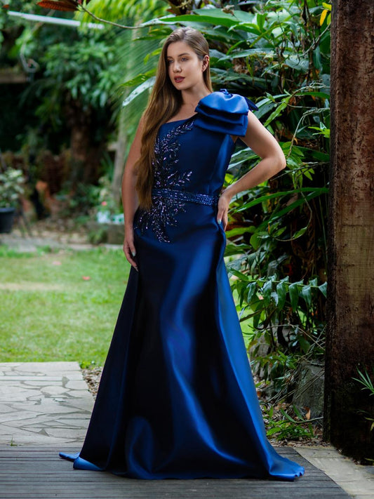 VESTIDO CATARINA - Azul Marinho