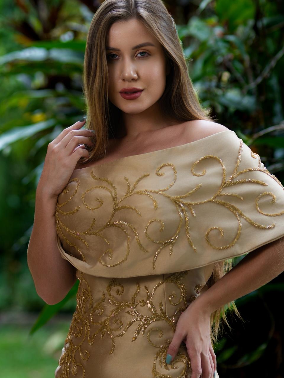 VESTIDO HELENA - Dourado