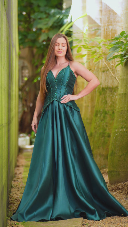 VESTIDO CELINE - Verde Esmeralda