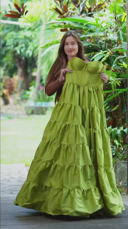 VESTIDO TROIA - Verde Lima