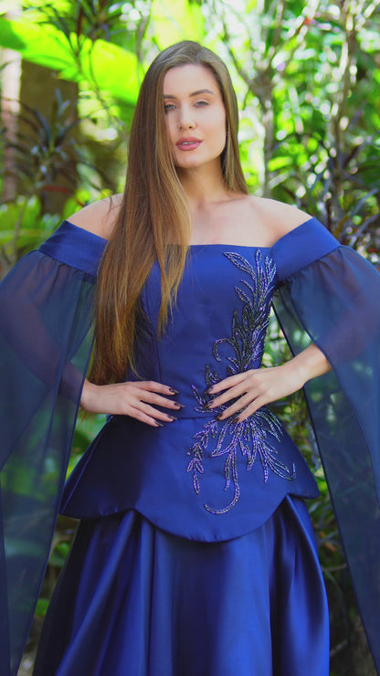 VESTIDO PENÉLOPE - Azul Marinho
