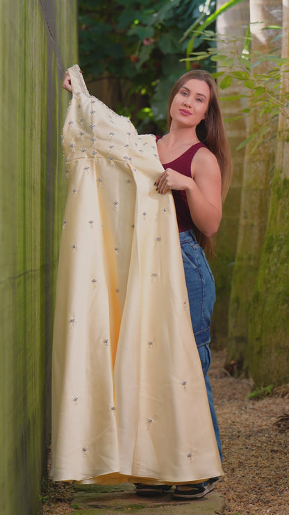 VESTIDO CLARA - Amarelo Manteiga