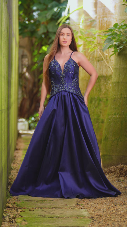 VESTIDO ALANA - Azul Marinho