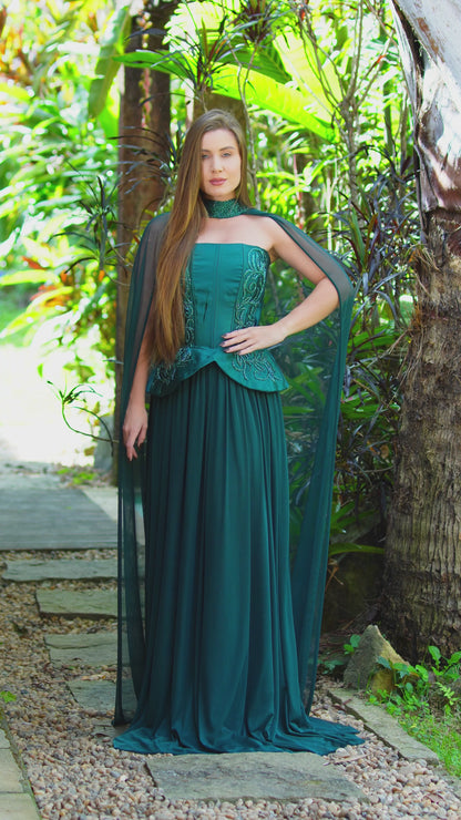VESTIDO ARABELLA - Verde Esmeralda